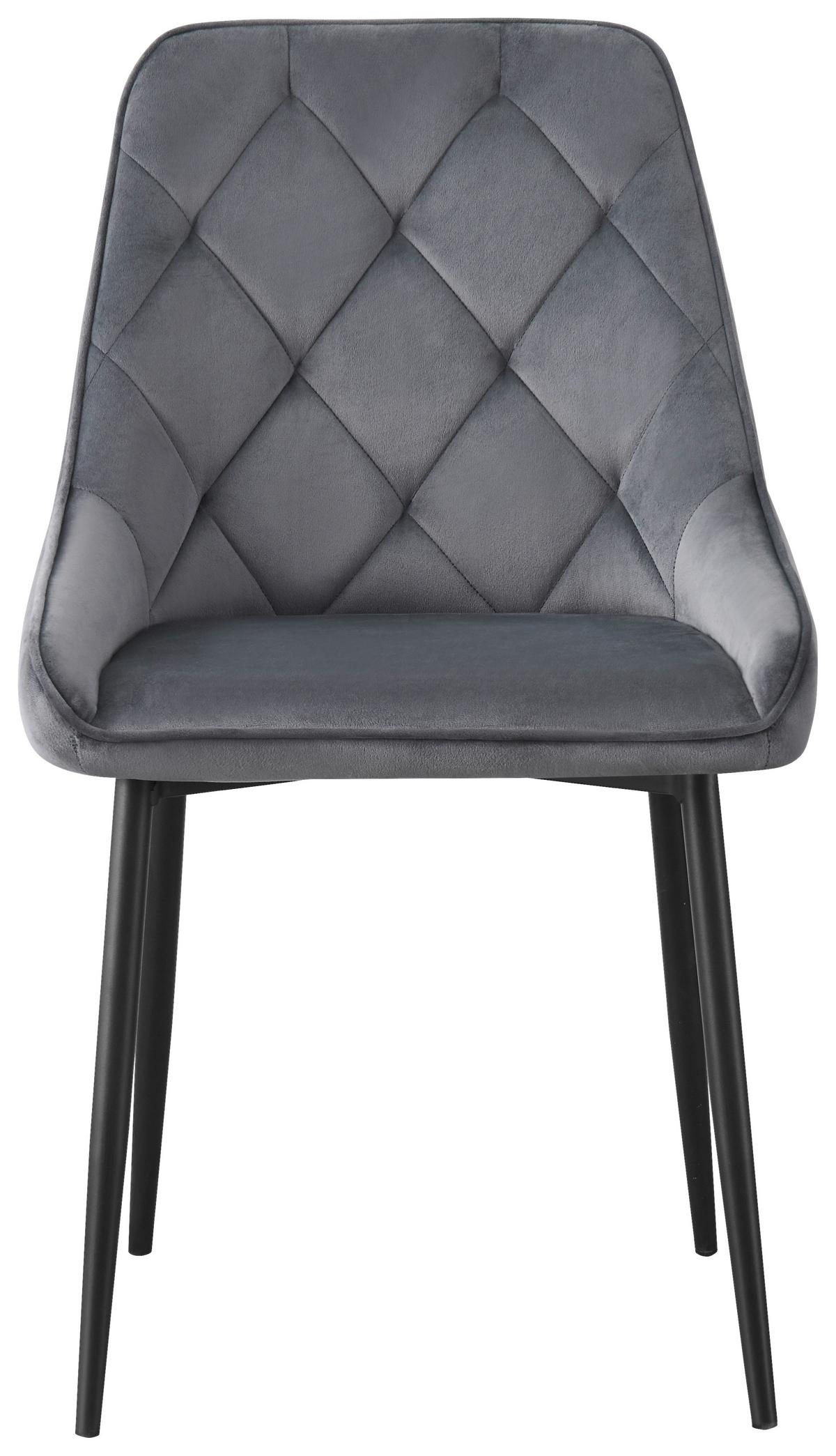 Stolica Selena - siva/crna, Moderno, metal/tekstil (50/86/58cm) - Mömax