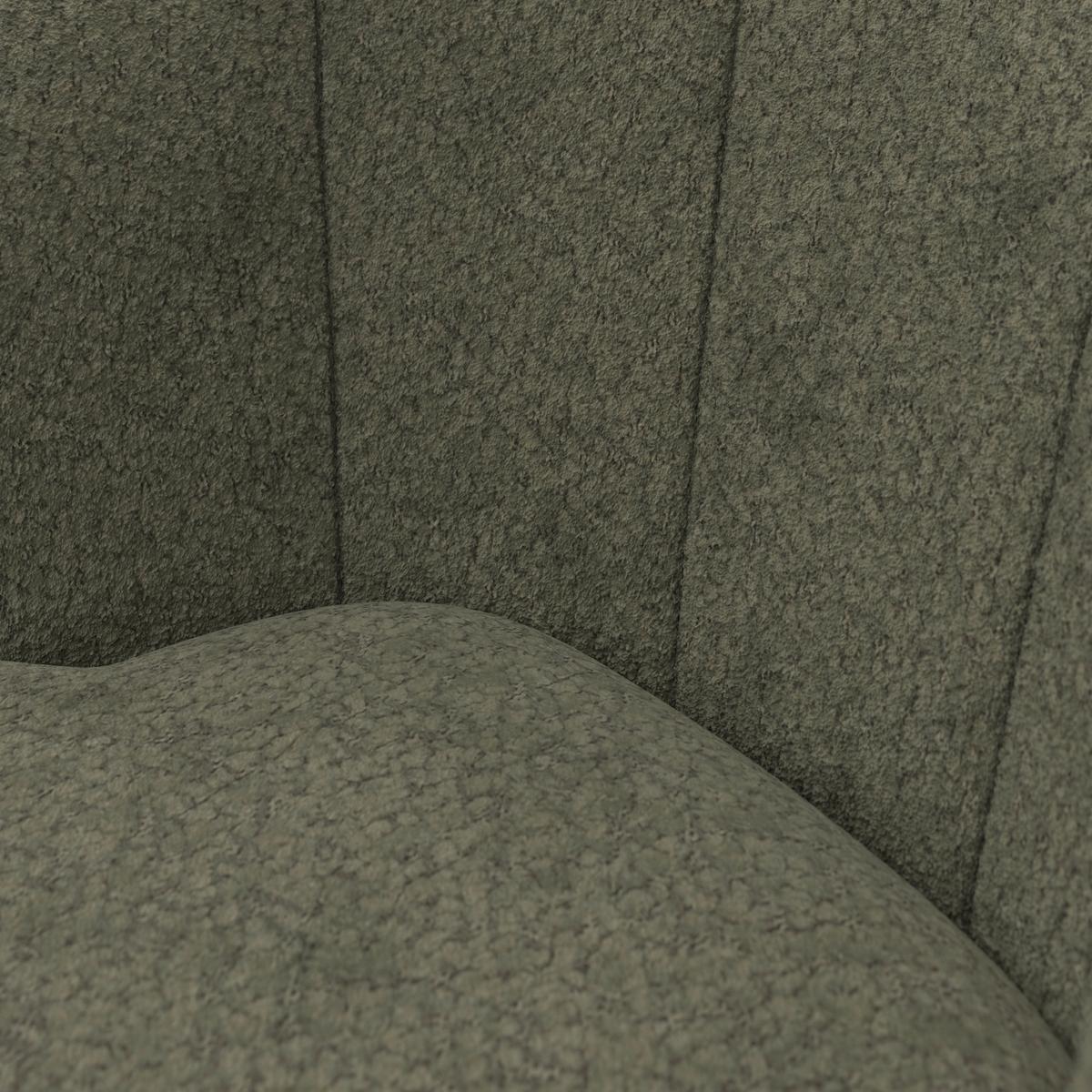 Stuhl Zoey Grün Chenille Gepolstert - Schwarz/Grün, MODERN, Holz/Textil (48/79/61cm) - Bessagi Home