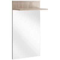 LUSTRO ŚCIENNE ARMARIO - kolor dębowy, Basics, materiał drewnopochodny/szkło (60/104/28cm) - MID.YOU