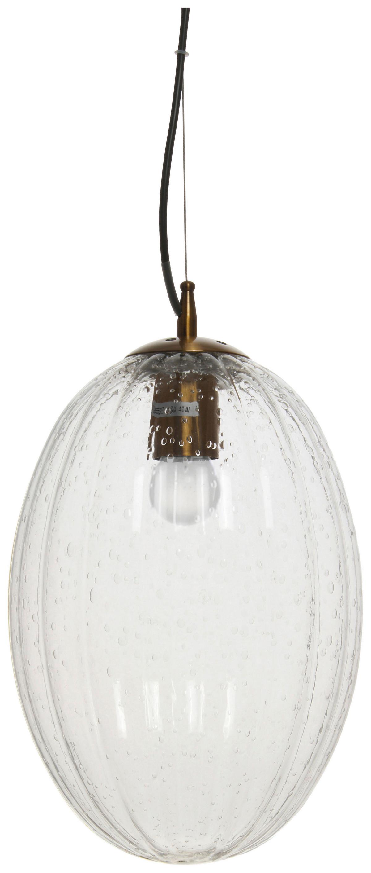 Hängeleuchte Virgina 125 Klar - Klar, Basics, Glas/Metall (23/23/36cm) - Kayoom