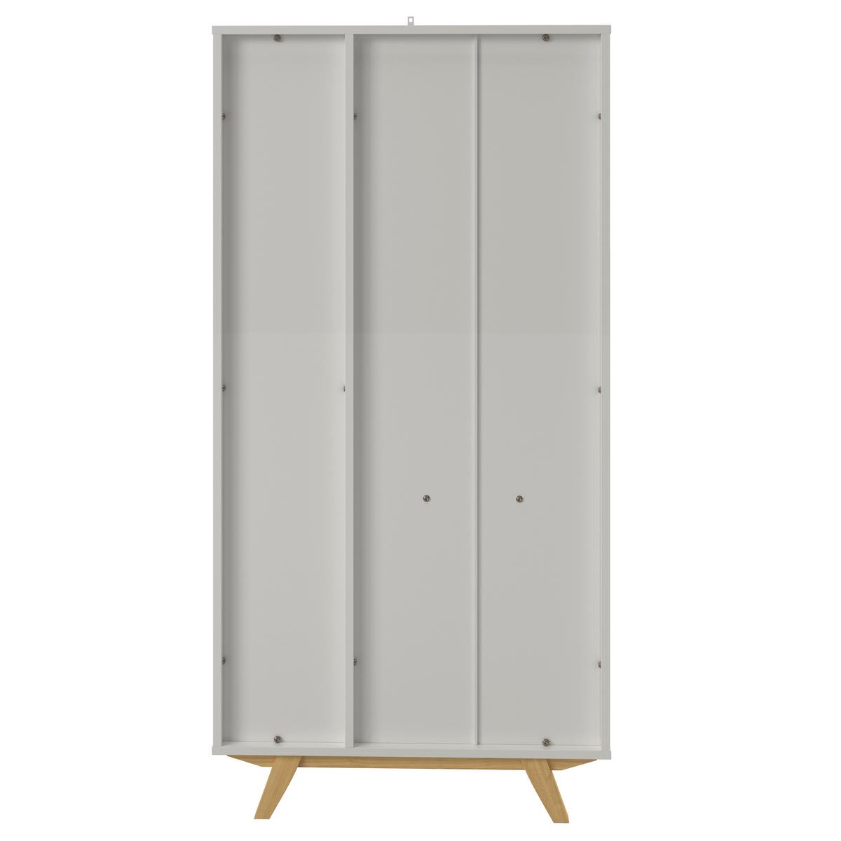 Drehtürenschrank Milan Weiß ca. 90x180x40 cm - Ecru/Weiss, Modern, Holz/Holzwerkstoff (90/180/40cm) - Bessagi Home