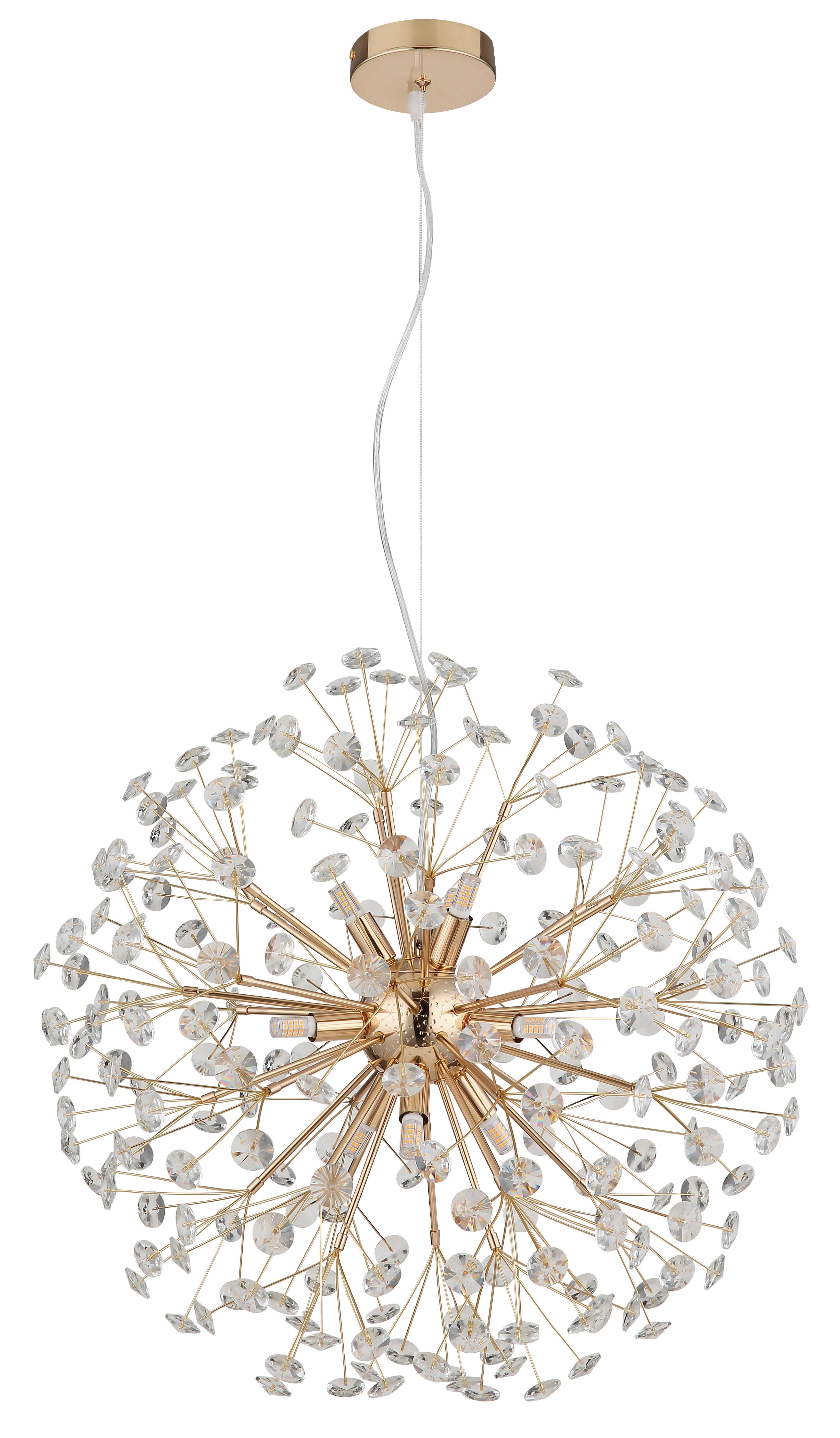 Kristall-hängeleuchte 64135h2 Katrina - Klar/Transparent, Lifestyle, Glas/Kunststoff (60/150cm) - Globo