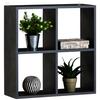 Zidna Polica Alex - tamno siva, Moderno, drvni materijal (60/60/18cm) - Best Price