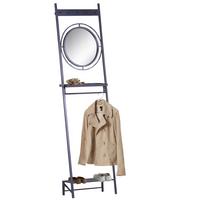 Wandgarderobe in Schwarz - Schwarz, MODERN, Glas/Metall (45/170/20cm) - Mömax