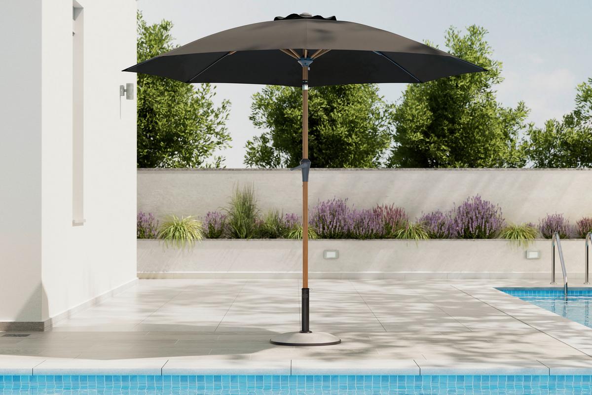 Stojalo Za Senčnik Riom 2 - črna/svetlo siva, Basics, kamen/kovina (45/33cm) - Mömax