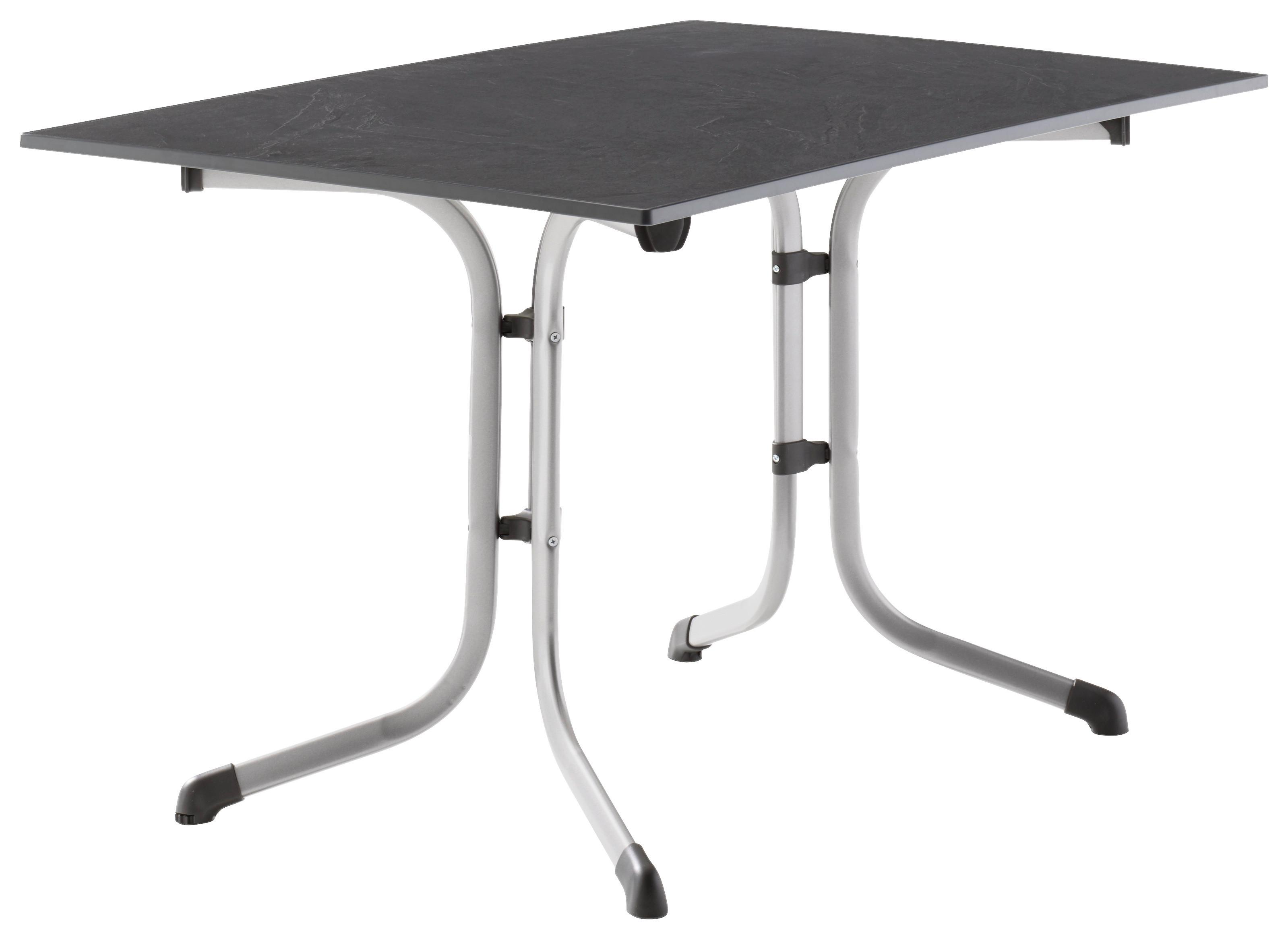 Gartenklapptisch Anthrazit/Graphitfarben - Anthrazit/Graphitfarben, MODERN, Holzwerkstoff/Metall (120/80/73cm) - Sieger