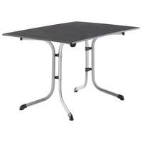 Gartenklapptisch Anthrazit/Graphitfarben - Anthrazit/Graphitfarben, MODERN, Holzwerkstoff/Metall (120/80/73cm) - Sieger