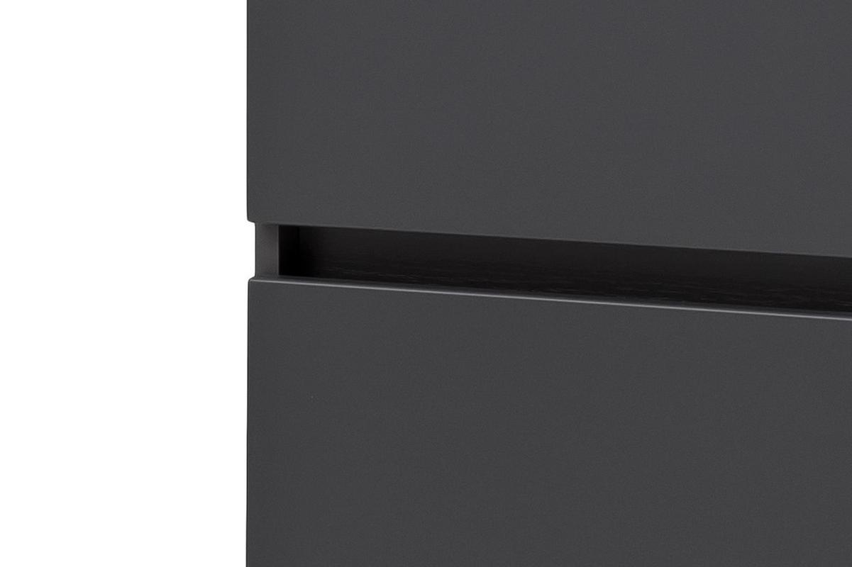 Hochschrank Kopenhagen B: 40 cm Graphitfarben - Silberfarben/Grau, KONVENTIONELL, Holzwerkstoff/Kunststoff (40/180/35cm) - Held