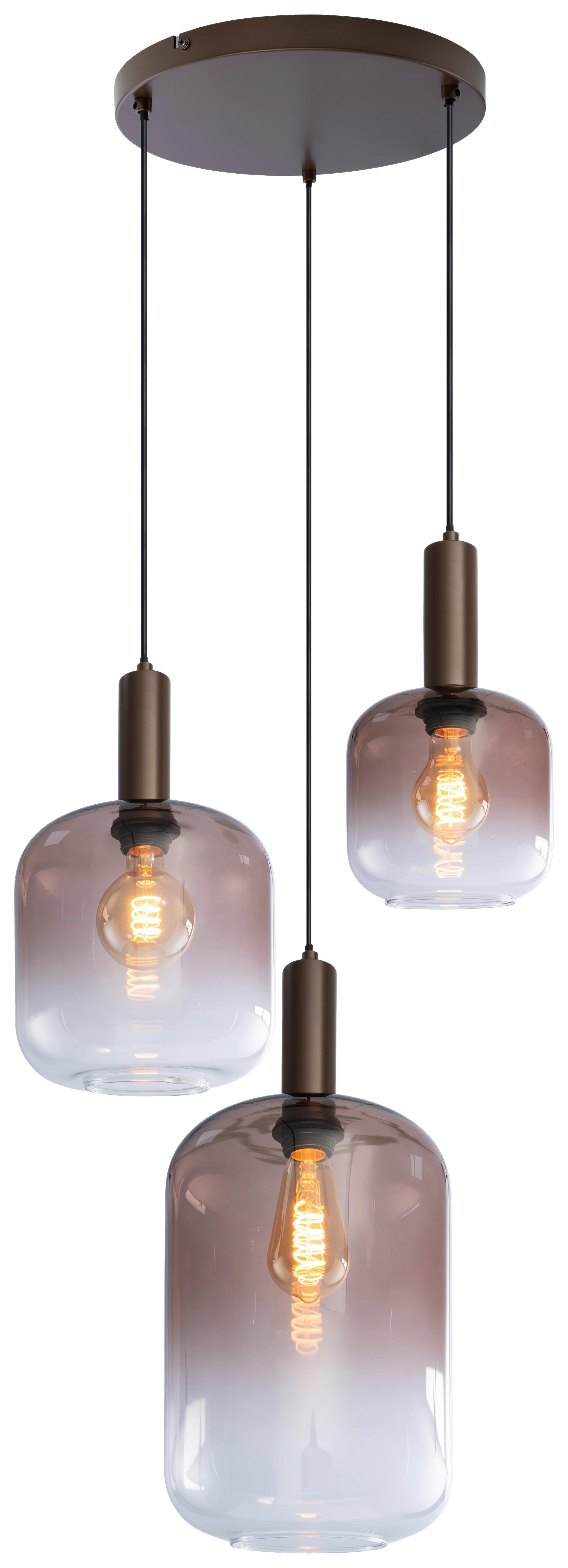 LAMPA WISZĄCA TINA - brązowy, Trend, metal/szkło (42/120cm) - Collett's Monde