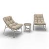 Balkonset Elia Creme Metall/Outdoorstoff - Creme, MODERN, Kunststoff/Textil - Bessagi Garden