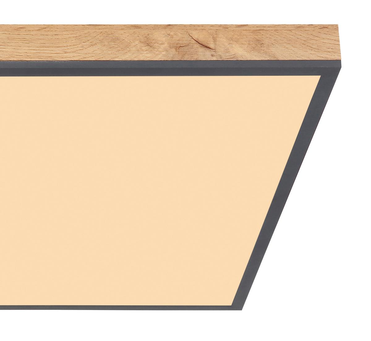Stropna Led-svetilka Doro, S Sijalko - barve grafita/opal, Basics, kovina/umetna masa (59/59/6,5cm) - Globo