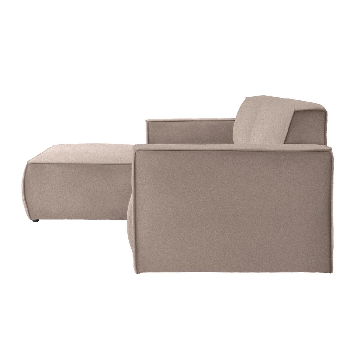Wohnlandschaft Loft Cappuccino - Schwarz/Grau, MODERN, Kunststoff/Textil (172/75/265cm) - Mömax