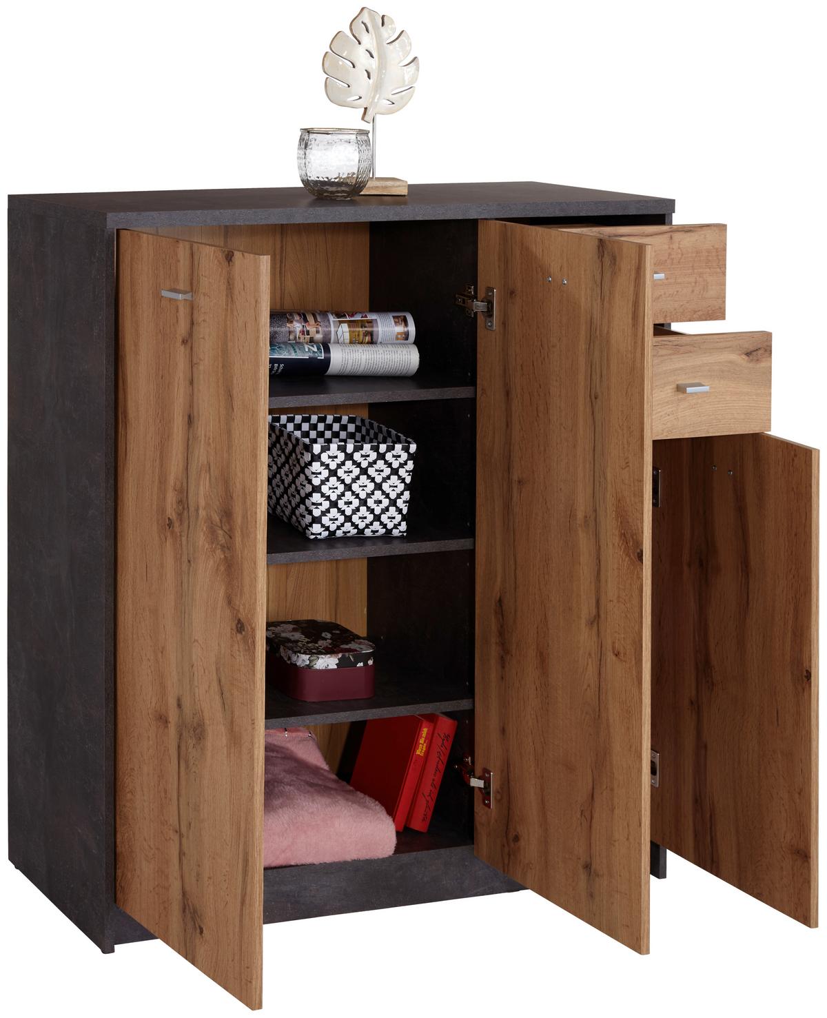 Komoda 4-You Yuk09 - barve hrasta, Moderno, leseni material (109.1/111.4/34,6cm) - Mömax