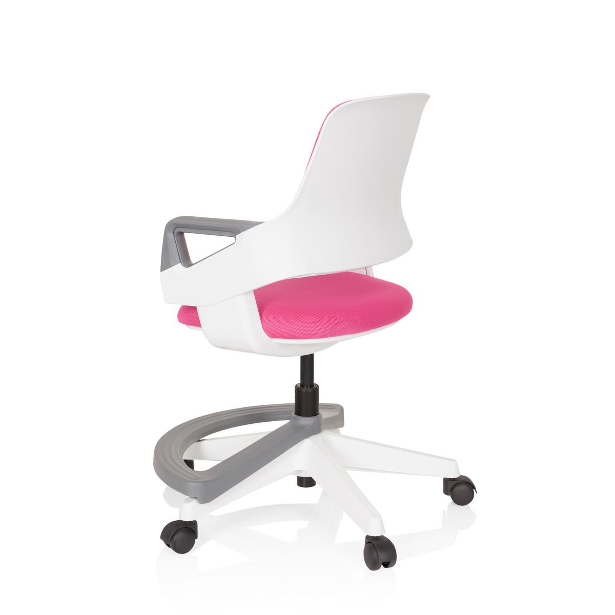 Jugenddrehstuhl Kid Flex ca. 53x80-93x60 cm Pink - Pink/Weiß, Basics, Kunststoff (53/80-93/60cm) - MID.YOU