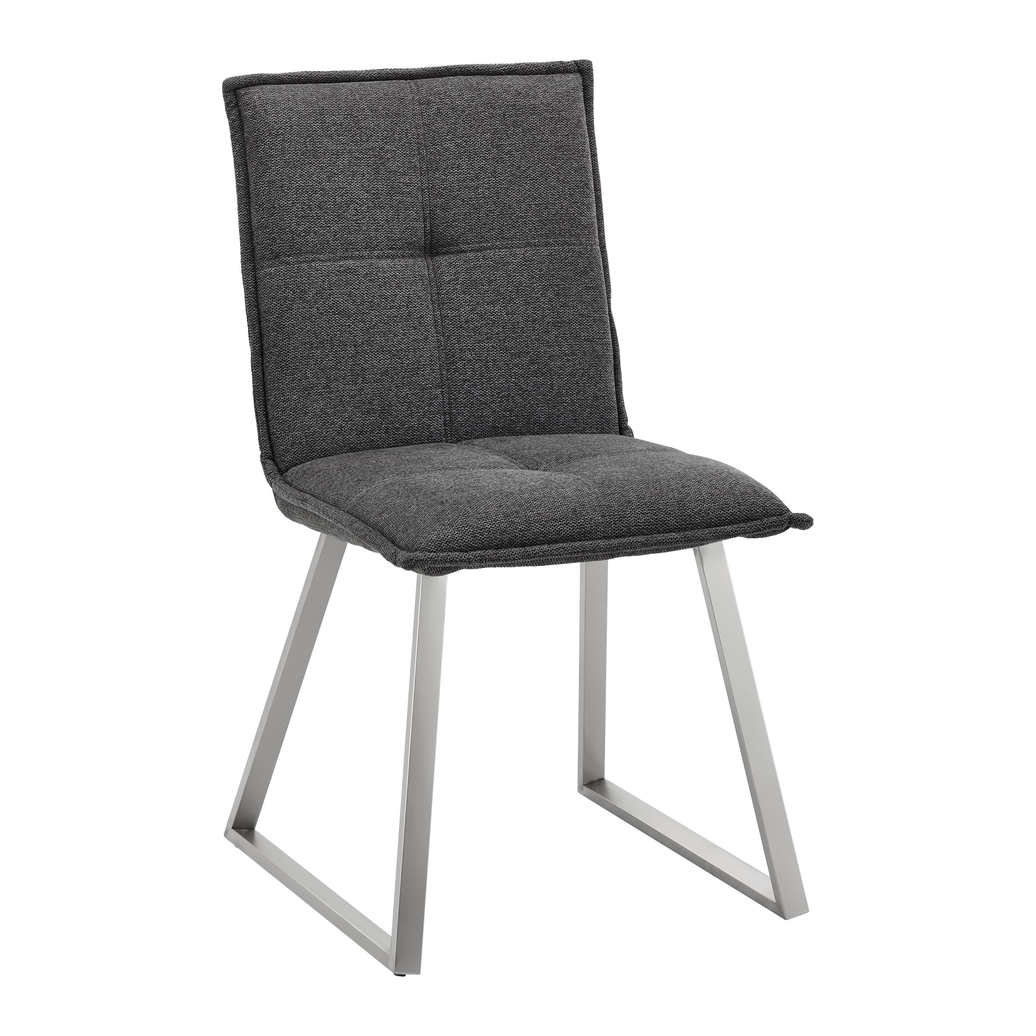 KRZESŁO EMILIO - kolor stalowy/ciemnoszary, Modern, metal/drewno (46/85/55cm) - Bessagi Home