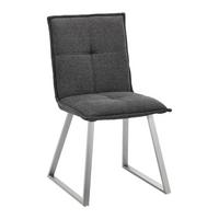 KRZESŁO EMILIO - kolor stalowy/ciemnoszary, Modern, metal/drewno (46/85/55cm) - Bessagi Home