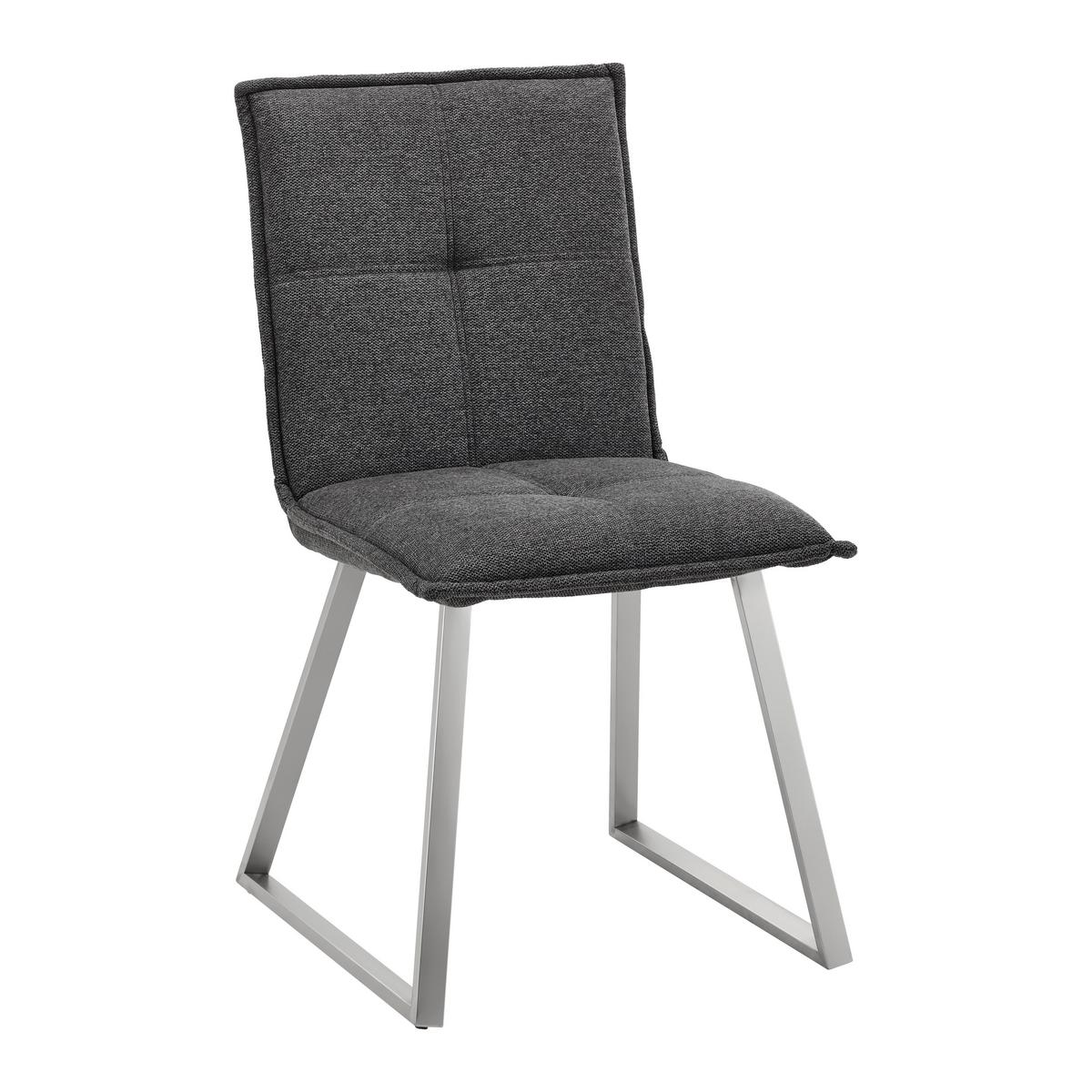 KRZESŁO EMILIO - kolor stalowy/ciemnoszary, Modern, metal/drewno (46/85/55cm) - Bessagi Home