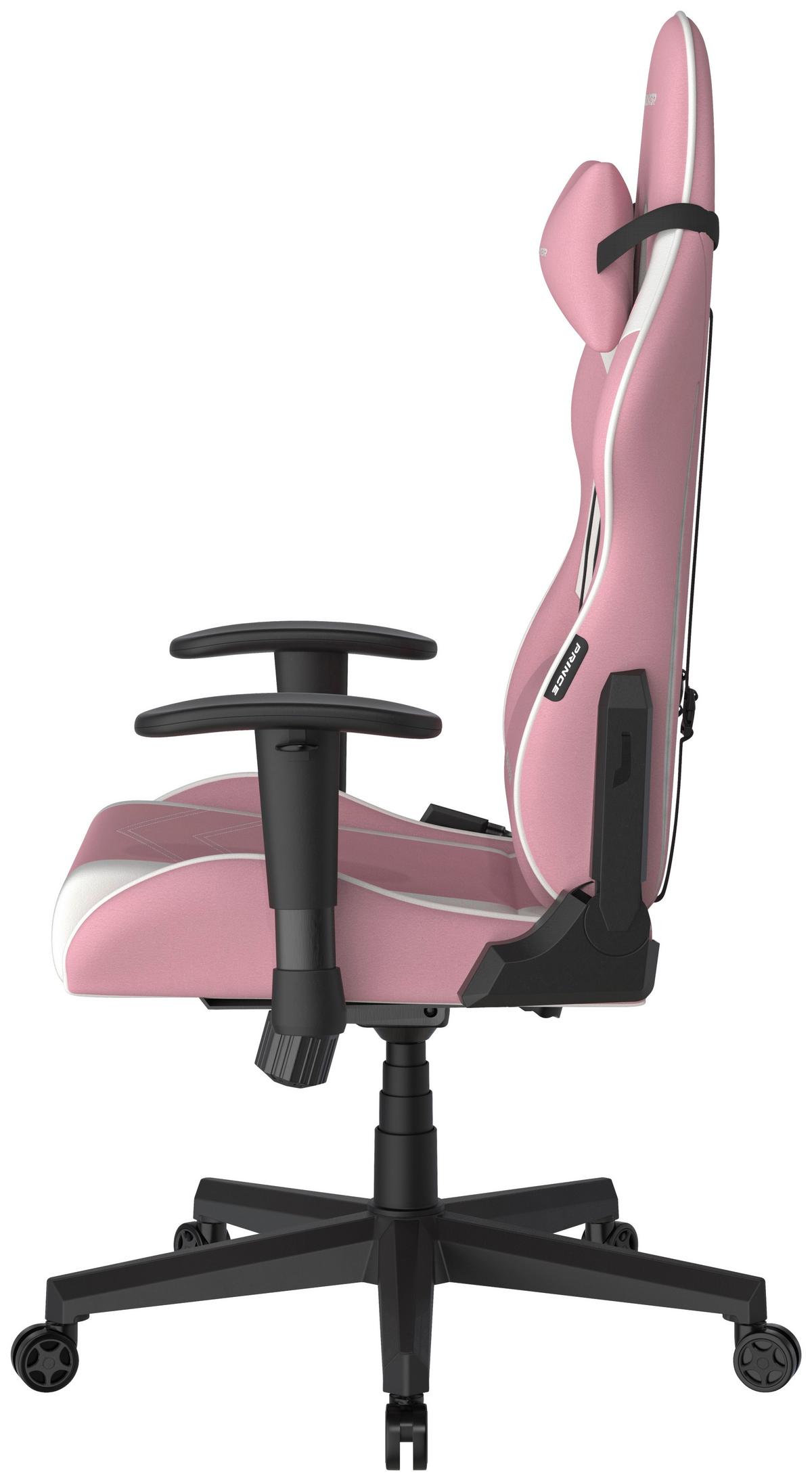 Drehstuhl Prince Schwarz/Weiß/Pink - Pink/Schwarz, MODERN, Kunststoff/Textil (67/126/67cm) - Dxracer