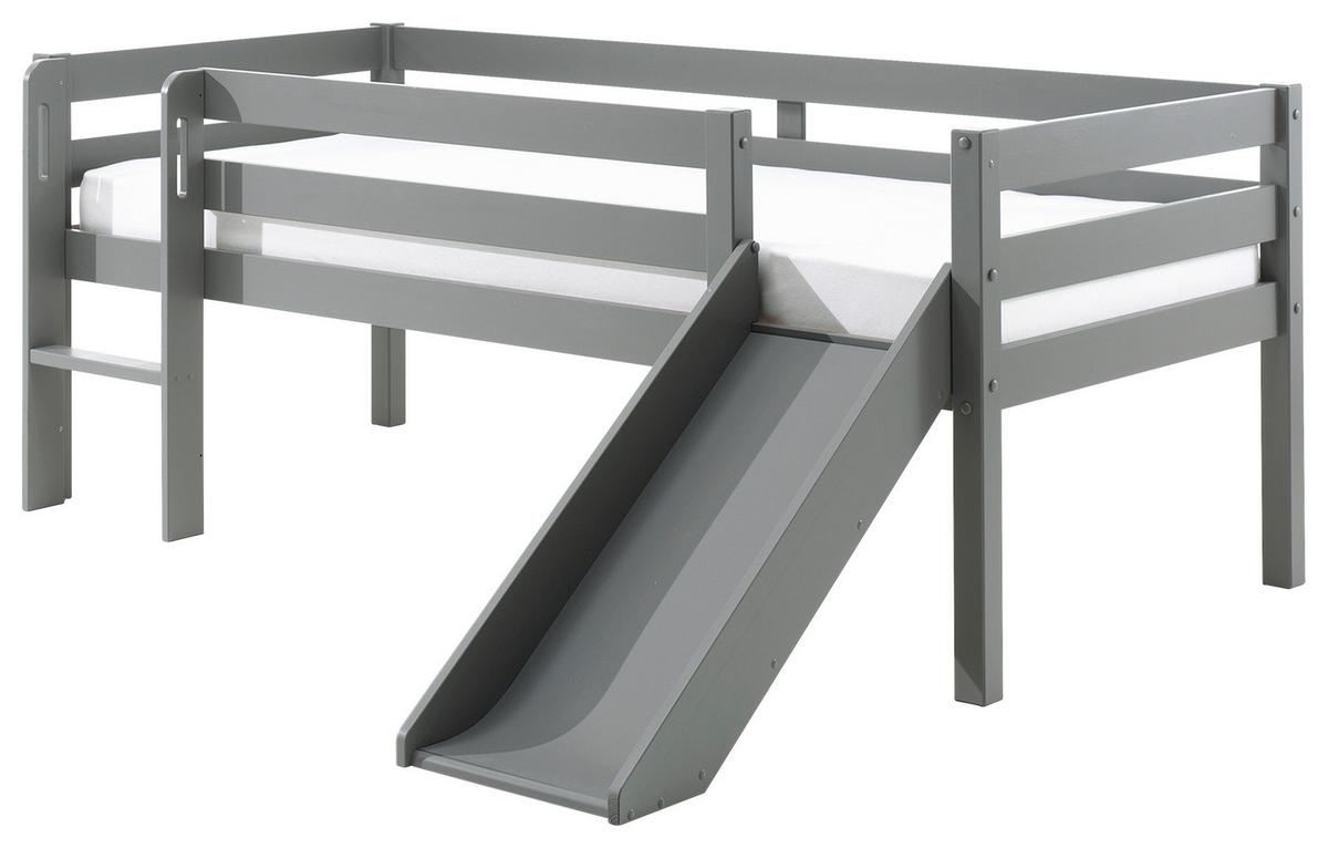 Spielbett "Pino", 90x200 cm, grau - Grau, MODERN, Holz/Holzwerkstoff (90/200cm) - MID.YOU