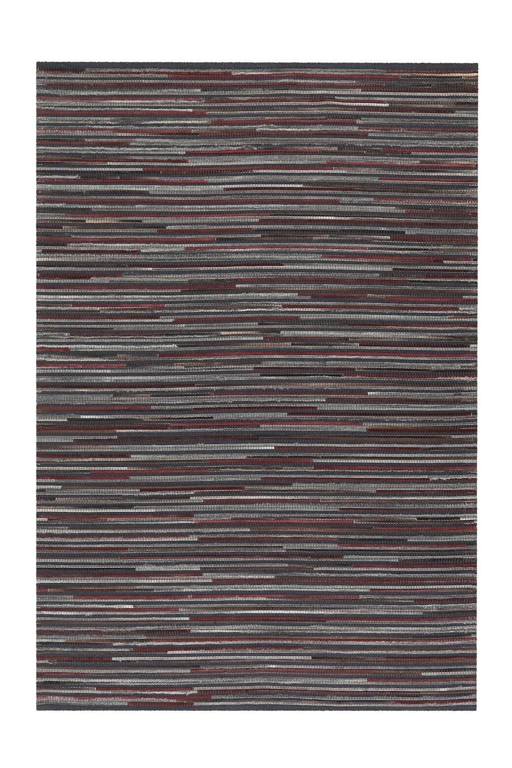 Flachwebeteppich Wild 8023 Anthrazit 170 X 240 - Anthrazit, Basics, Leder/Textil (170/240cm) - Kayoom