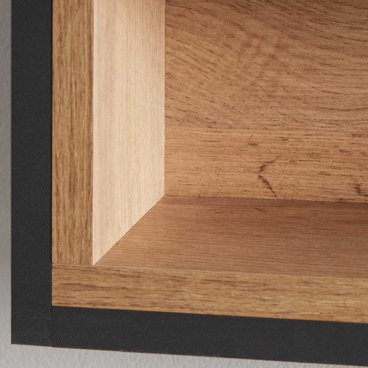 Waschtischkombi "Atlanta" mit Waschbecken & Spiegelschrank - Weiss/Dunkelgrau, Modern, Holz (80/180/50cm) - Bessagi Home