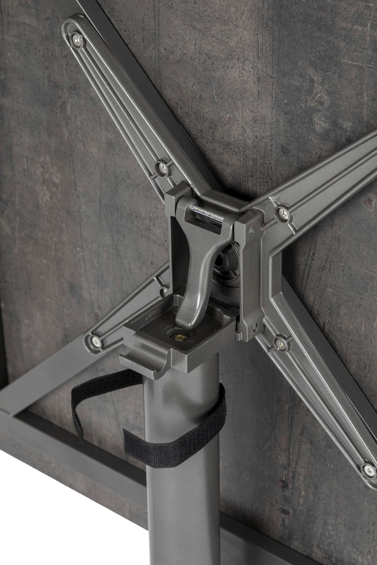 STÓŁ OGRODOWY GEORGE - antracytowy, Modern, tworzywo sztuczne/metal (80/72/80cm) - Ambia Garden