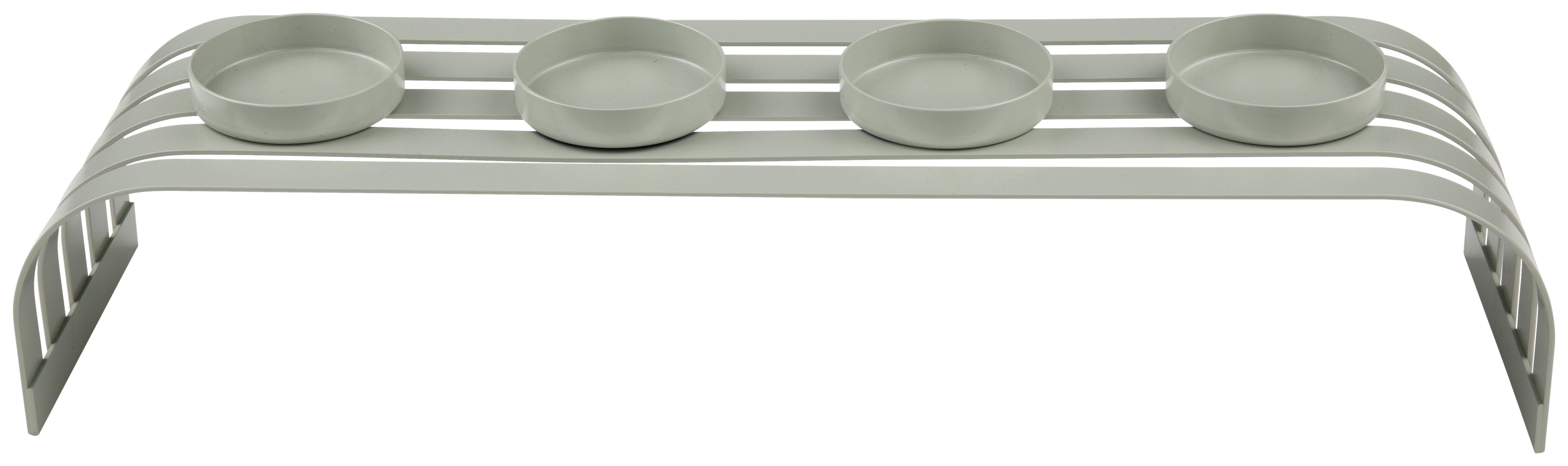 Kerzenhalter Delia in Salbeigrün - Salbeigrün, Metall (55,5/15/14cm) - Visiona