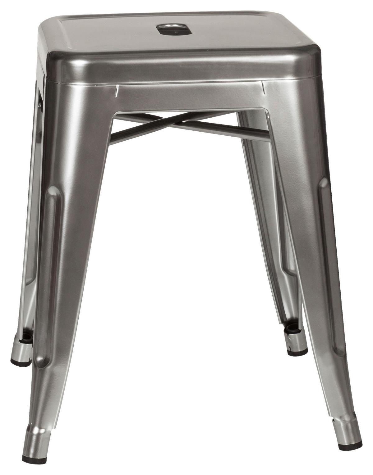 Tabure Vantaggio, Platinasta Barva - platinaste barve, Basics, kovina (39/46/39cm) - MID.YOU