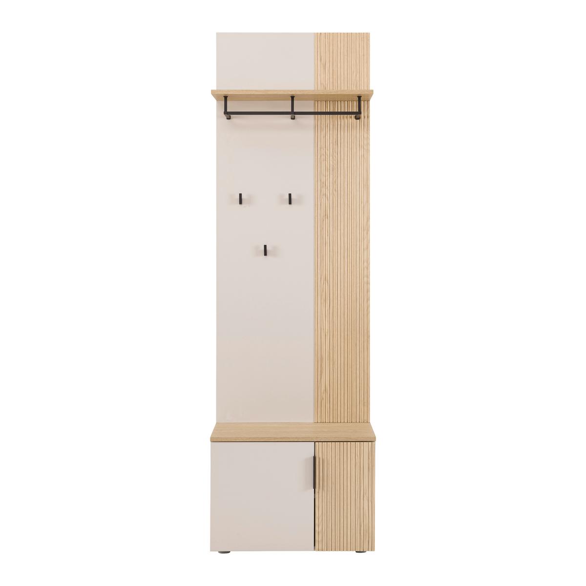 Garderobni Panel Cannes - kašmir/boja hrasta, Moderno, pločasti materijal (60/195/31,6cm) - Modern Living