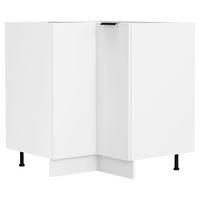 ECKUNTERSCHRANK FASOLA - Weiss/Schwarz, Trend, Holzwerkstoff/Kunststoff (76/93/76cm) - MID.YOU