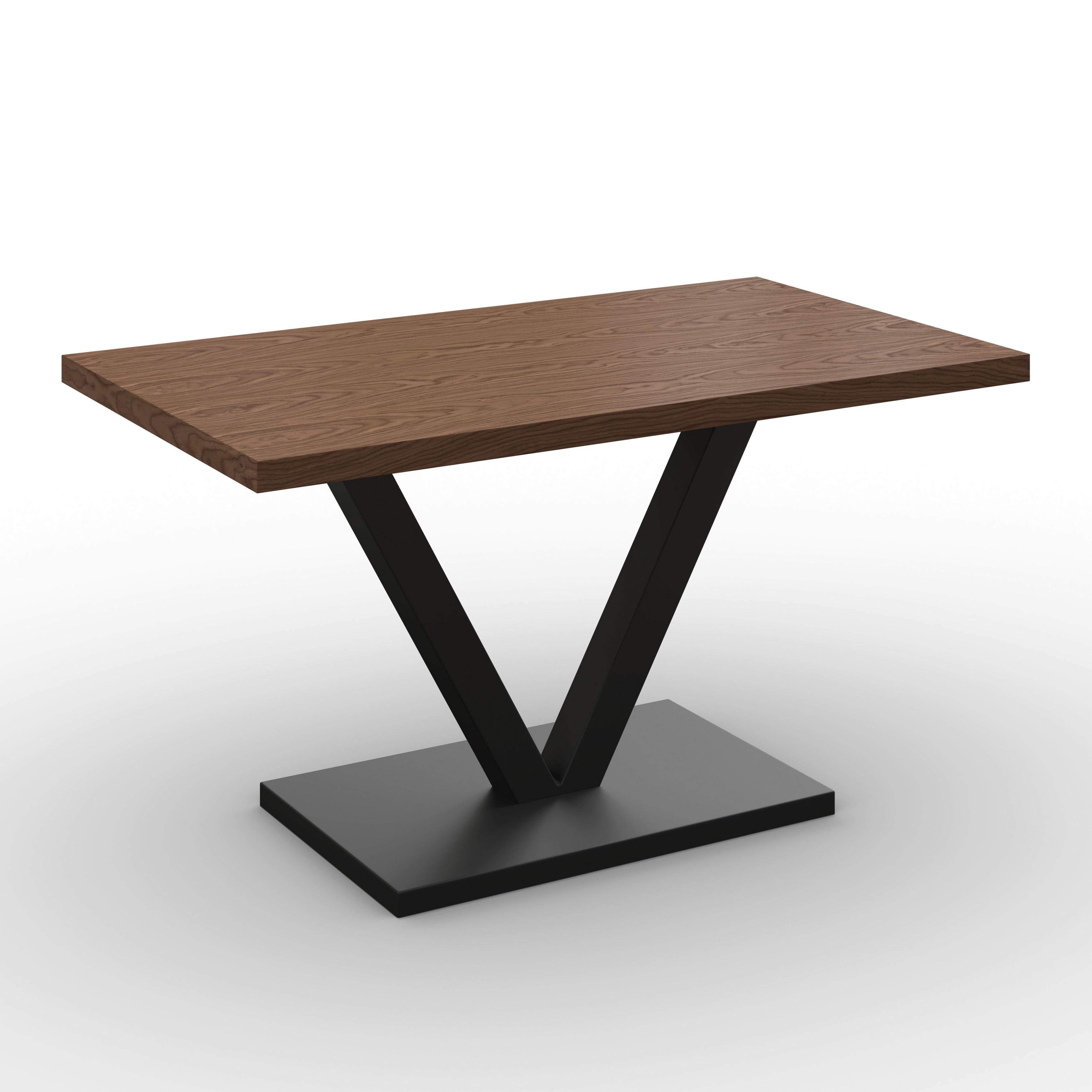 Esstisch Loca Holz/MDF Walnussfarben ca. 140x80x76 cm - Walnussfarben/Schwarz, MODERN, Holz/Holzwerkstoff (140/80/76cm) - Bessagi Home
