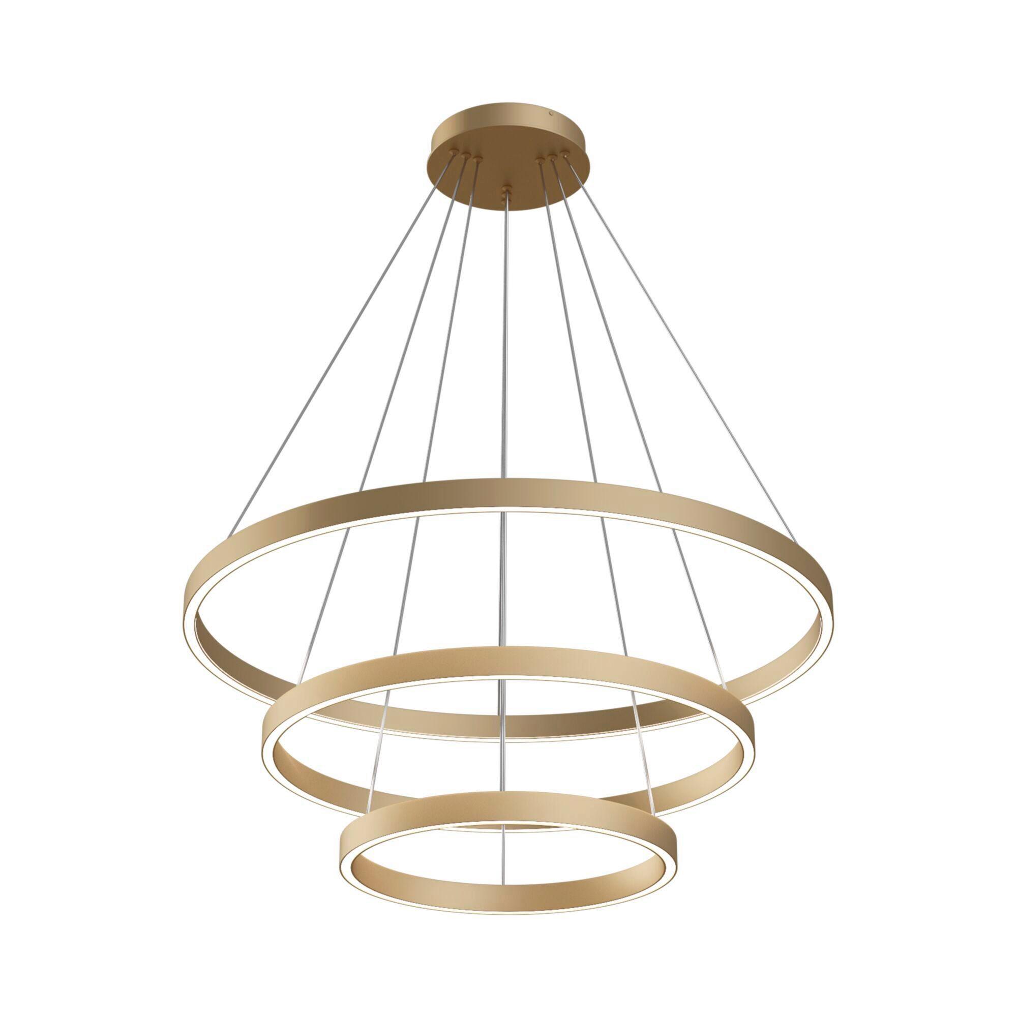 PENDELLEUCHTE RIM - Messingfarben, Trend, Metall (80/120cm) - MAYTONI
