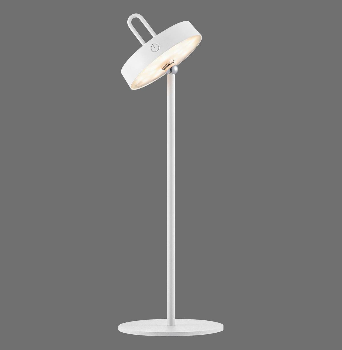 LED-Tischleuchte Amag Weiß - Weiß, MODERN, Kunststoff/Metall (13/13/46,8cm)