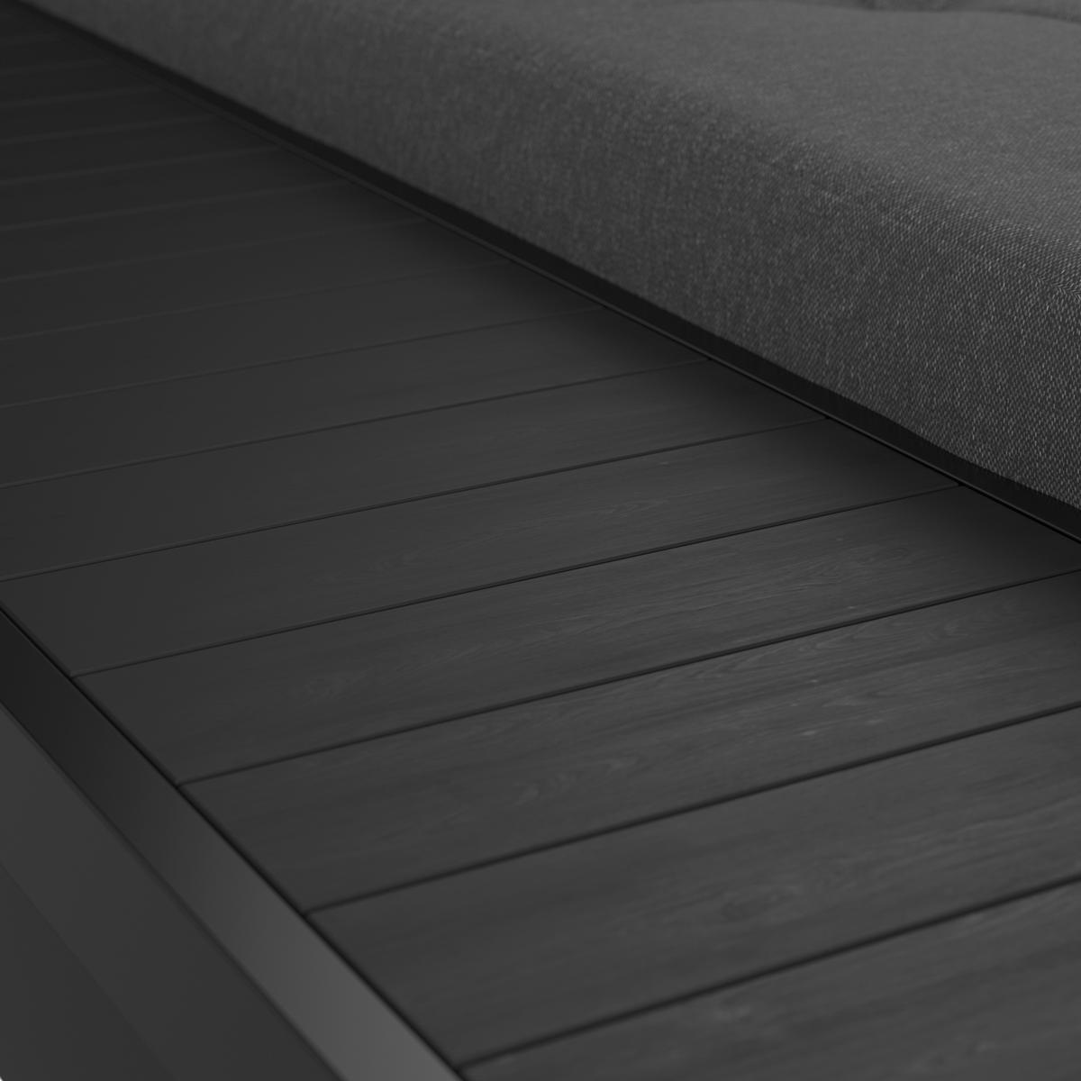 Gartenliege Avolina Dunkelgrau Outdoorstoff/Metall +Abdeckung - Grau, MODERN, Kunststoff/Textil (199/30/86cm) - Bessagi Garden