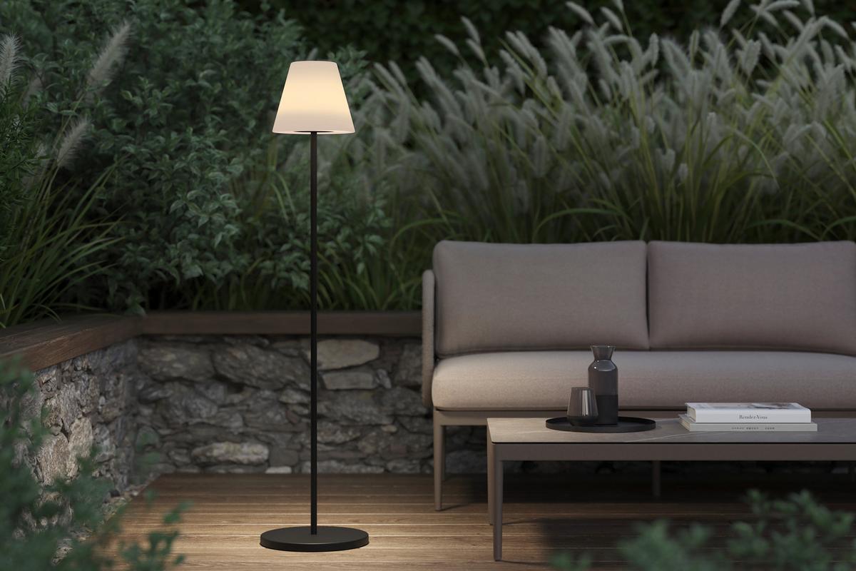 Lampă de exterior cu LED Jom - alb/negru, Modern, plastic/metal (25cm) - Modern Living