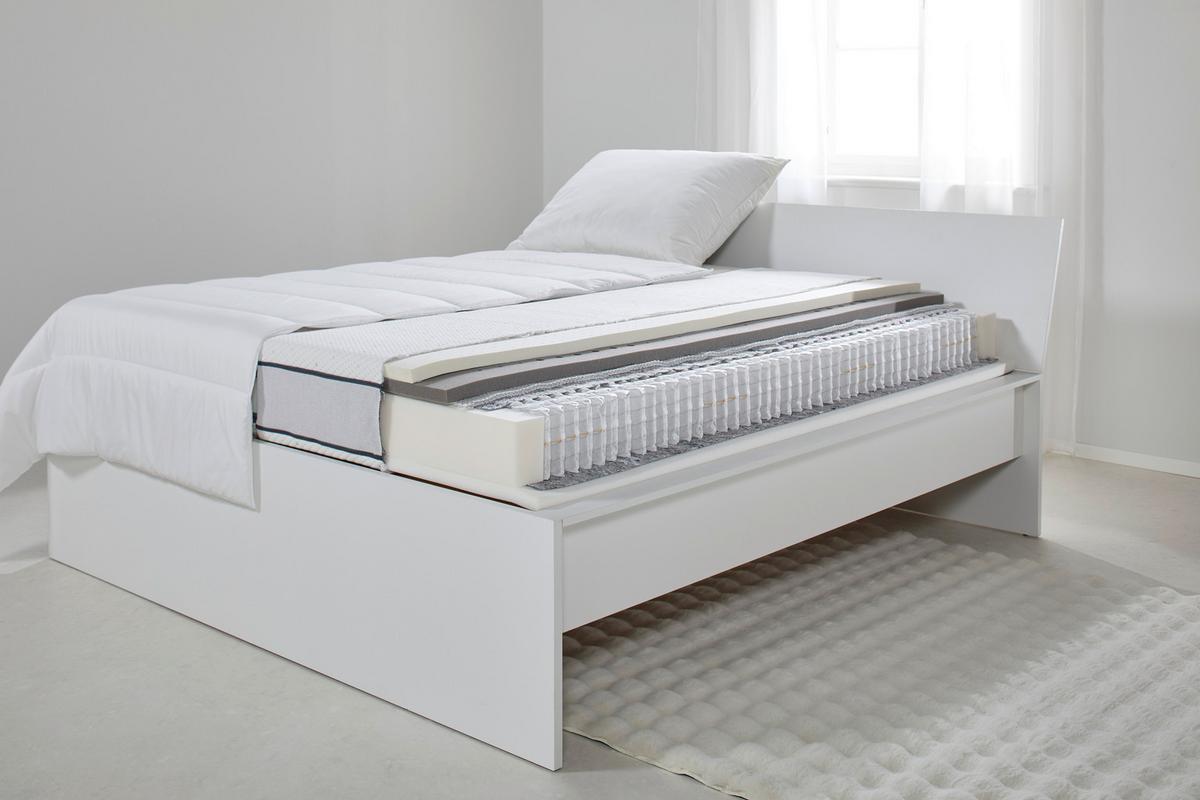 Latexmatratze Merilou H4 ca. 120x200cm - Weiß, Textil (120/200cm) - Premium Living