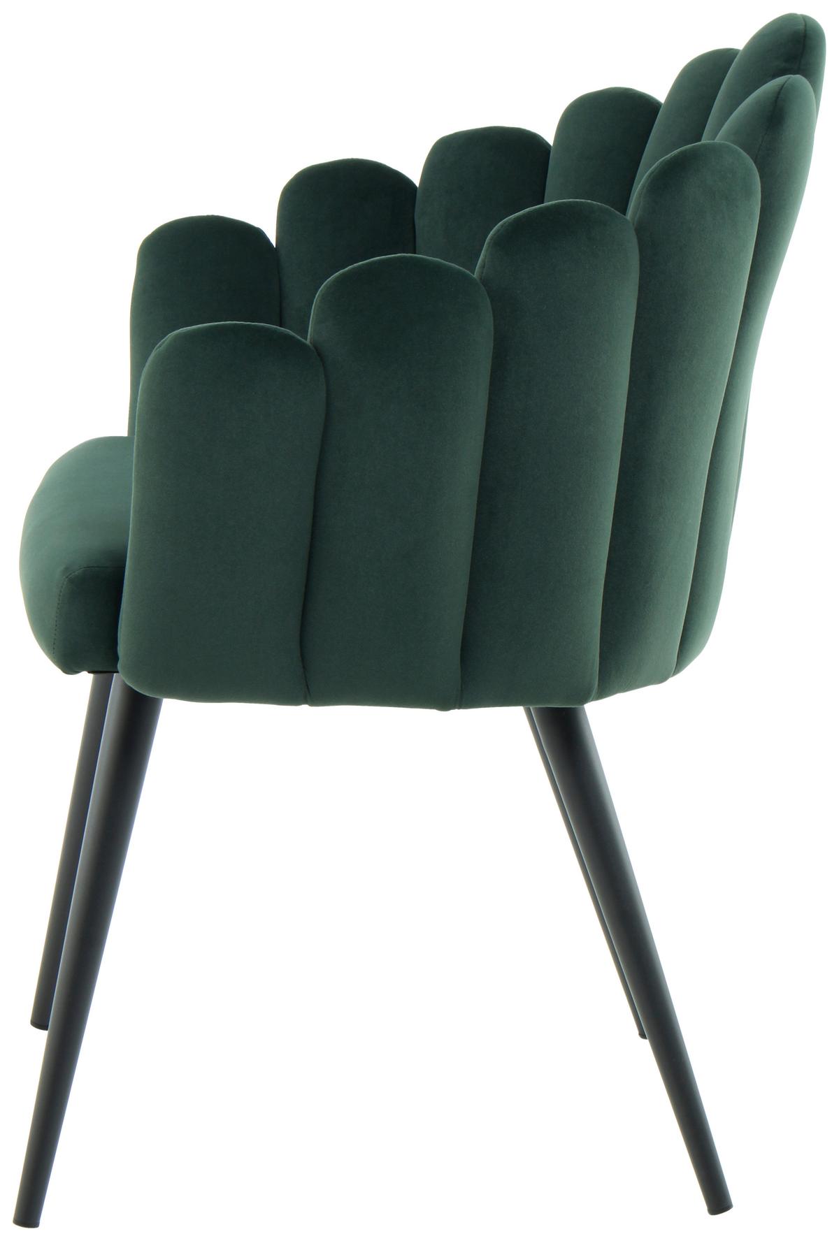 Karosszék Jeane 625 - fekete/zöld, Modern, textil/fém (61/85/58cm) - Kayoom