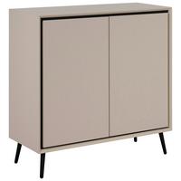 KOMODA ARONA - czarny/kolor piaskowy, Modern, materiał drewnopochodny/tworzywo sztuczne (90/90/38cm) - Livetastic