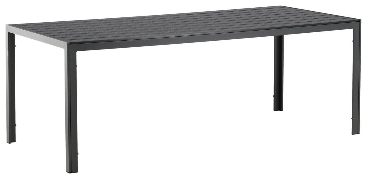 GARTENTISCH BREAK - Schwarz, KONVENTIONELL, Metall (205/90/73,5cm) - Gardenson