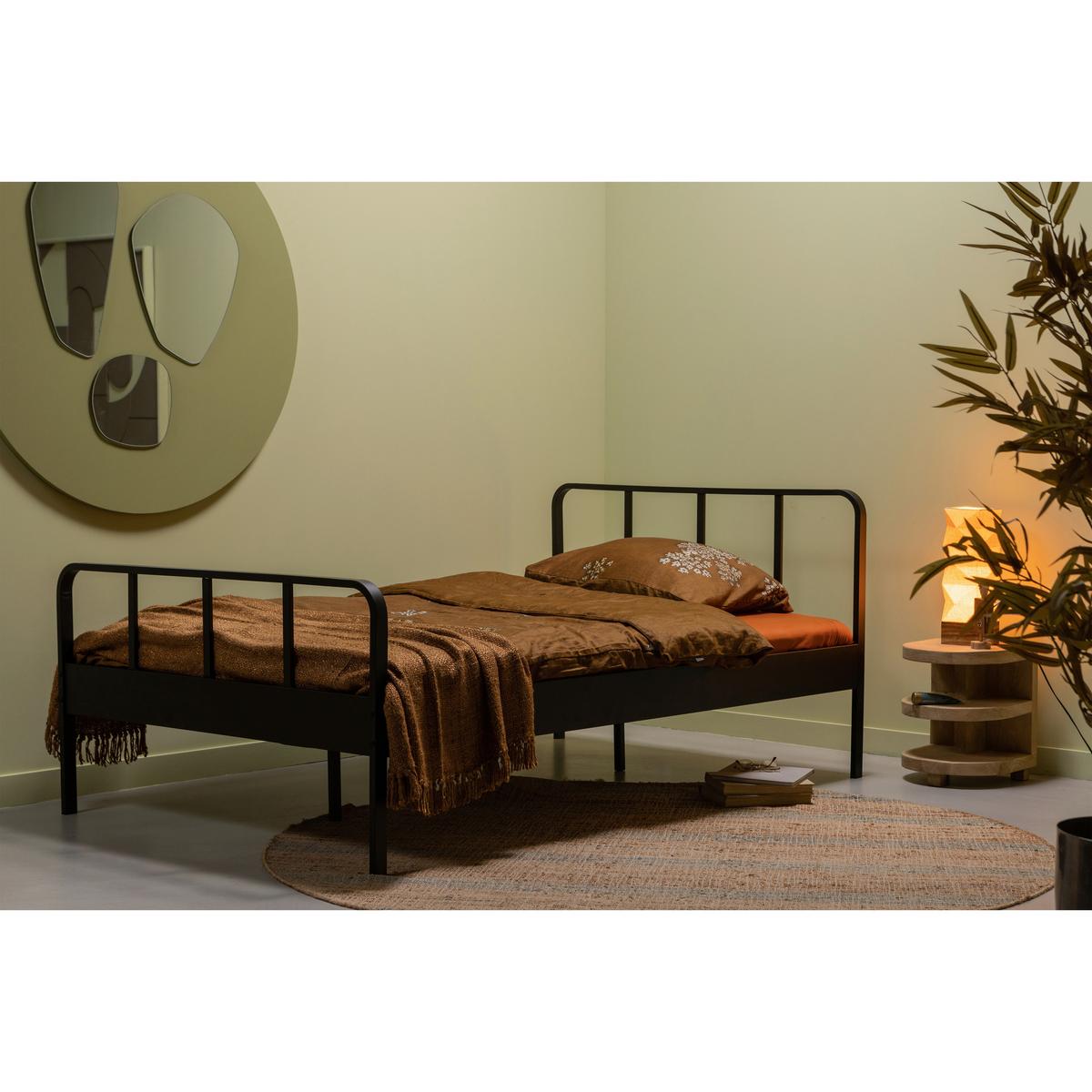 Metallbett Mees Schwarz ca. 120x200 cm - Schwarz, Basics, Metall (120/200cm) - MID.YOU