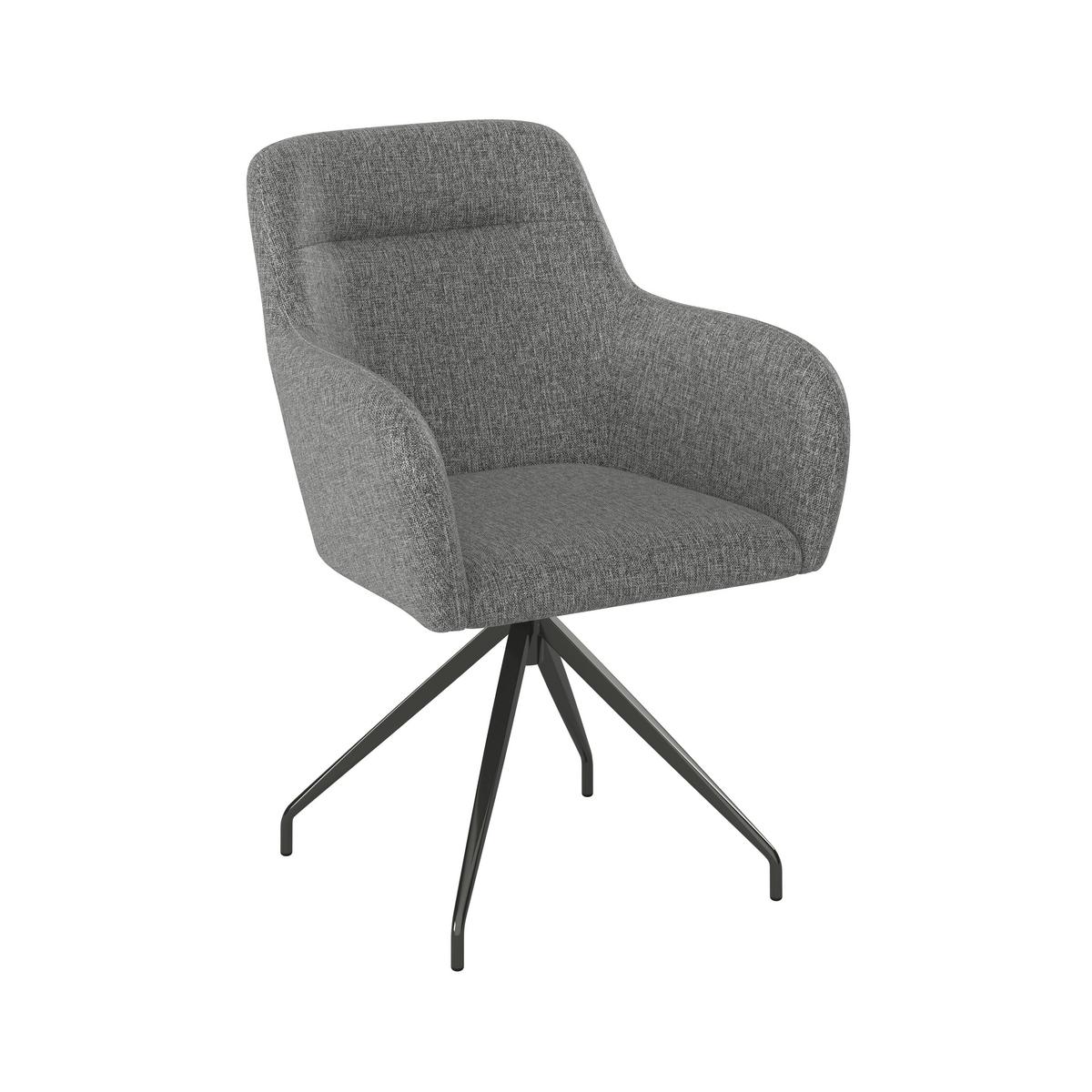 KRZESŁO OGRODOWE ISA - antracytowy/szary, Modern, metal/tkanina (62/87/62cm) - Ambia Garden