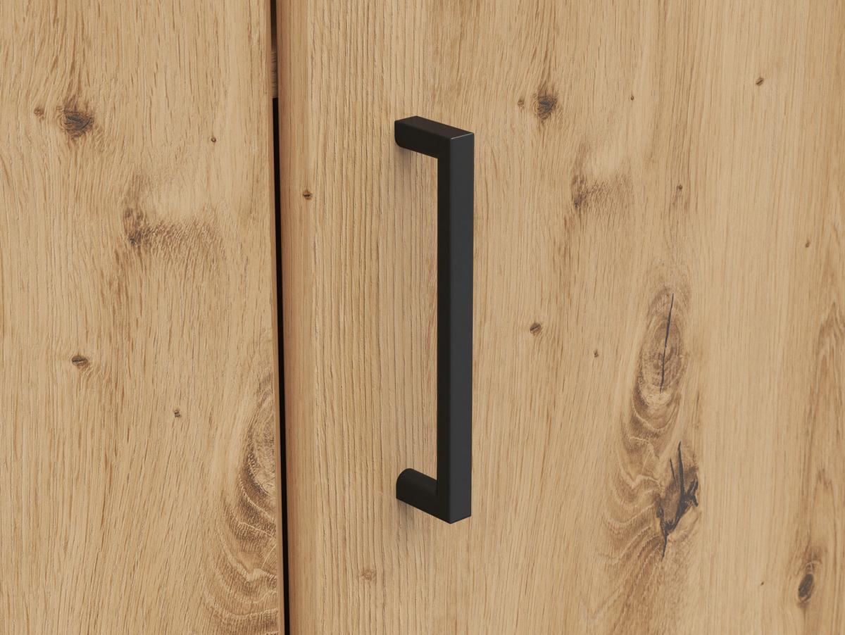 Eckkommode Multistauraum Eiche Artisan - Anthrazit/Schwarz, MODERN, Holzwerkstoff/Kunststoff (71,5/115/71,5cm) - Mömax