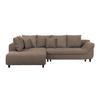 Kutna Garnitura Mendoza - smeđa/crna, Design, tekstil/drvo (197/309cm) - Modern Living