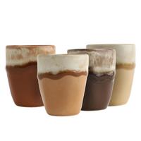 Set Skodelic Squeezy Mocha, 4-Delni - krem barve/umazano rjava, Basics, keramika (6/7cm) - Creatable