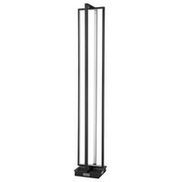 LED-Stehleuchte Flips Schwarz/Opal max. 43 Watt - Opal/Schwarz, Design, Kunststoff/Metall (20/20/123cm) - Globo