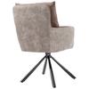 STOL MED ARMSTÖD SOPHIE - brun/svart, Modern, metall/textil (60/93/67cm) - Premium Living