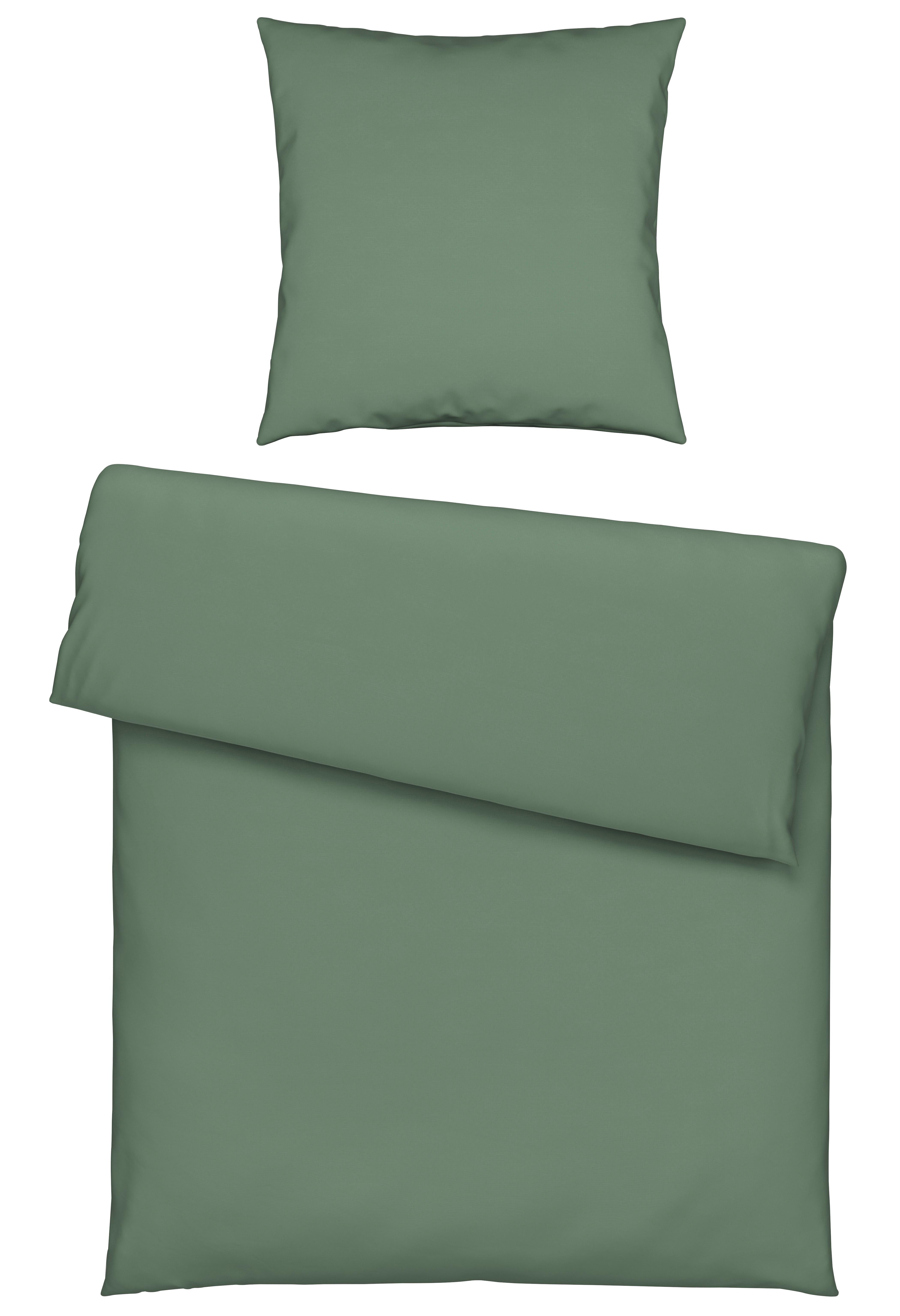 Bettwäsche Stone Washed Uni XL Jadegrün ca. 155x220cm - Jadegrün, MODERN, Textil (155/220cm) - Modern Living