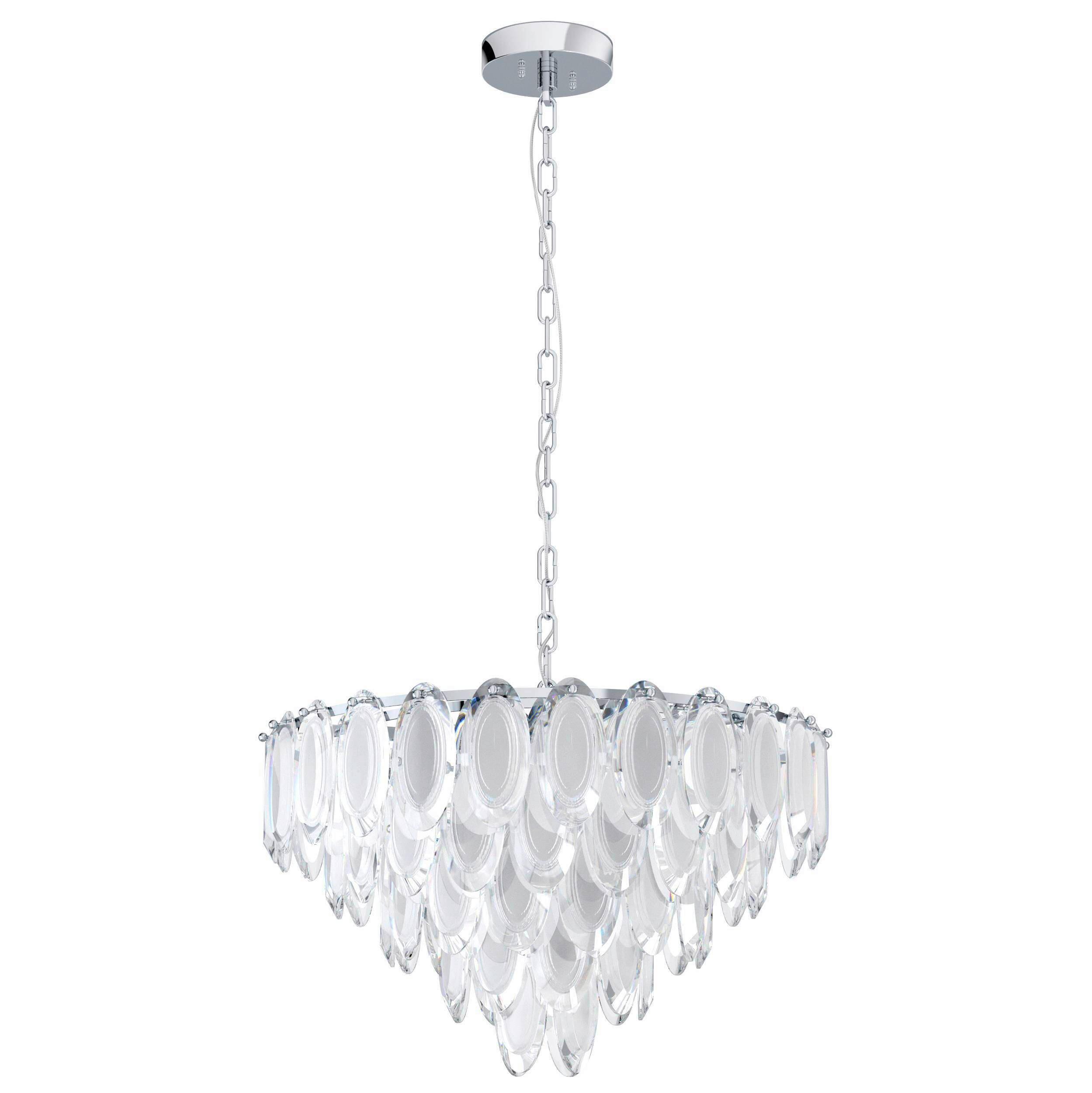 Hängeleuchte 39722_carvario - Klar/Chromfarben, Konventionell, Glas/Metall (61,5/110cm) - Eglo