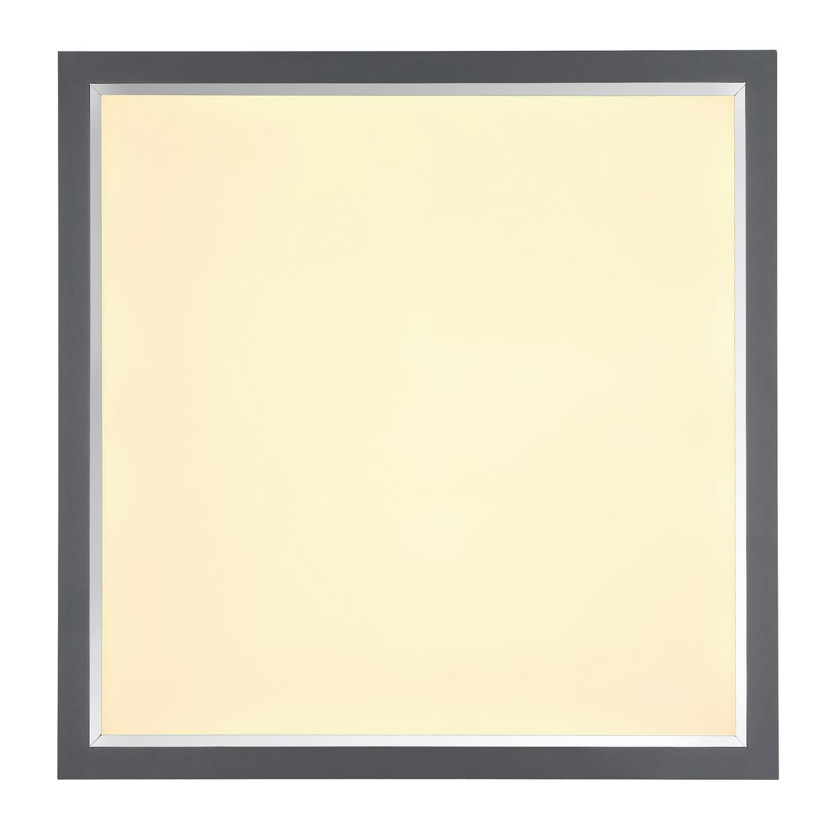LED-DECKENLEUCHTE 41582D2 - Chromfarben/Weiss, Konventionell, Kunststoff/Metall (44,5/44,5/6cm) - Globo