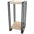 Suport Înalt Flori Scott 3 - culoare lemn stejar/negru, Modern, compozit lemnos/metal (30/70/30cm) - Ombra Suport Înalt Flori Scott 3 - culoare lemn stejar/negru, Modern, compozit lemnos/metal (30/70/30cm) - Ombra